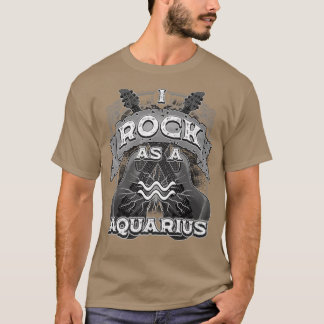T-shirt Aquarius Guitar I Rock As A Aquarius Zodiac Sign M