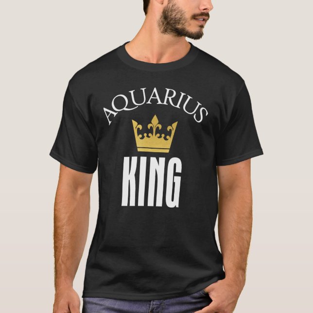 T-shirt Aquarius King Constellation Zodiac Sign (Devant)
