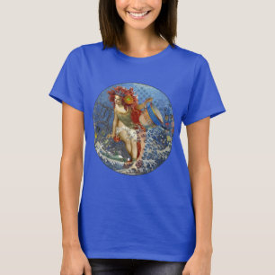 T-shirt Aquarius Mermaid Bleu gothique