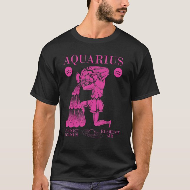 T-shirt Aquarius Planet Uranus Element Air 1 (Devant)