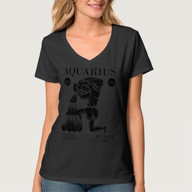 T-shirt Aquarius Planet Uranus Element Air 4 (Devant)
