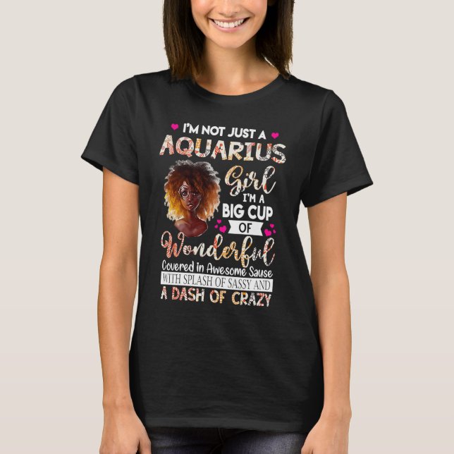 T-shirt Aquarius Queens sont nés en janvier 20 février 18 (Devant)