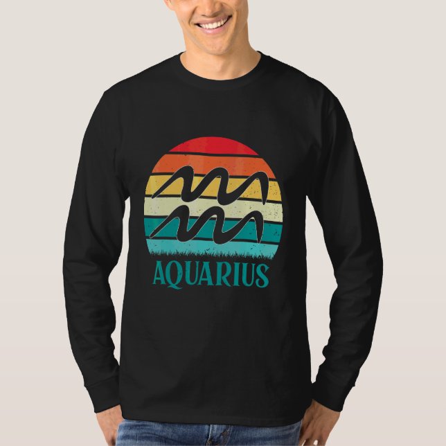 T-shirt Aquarius Sunset Zodiaque (Devant)
