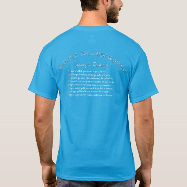 T-shirt Aquarius - Turquoise (Dos)