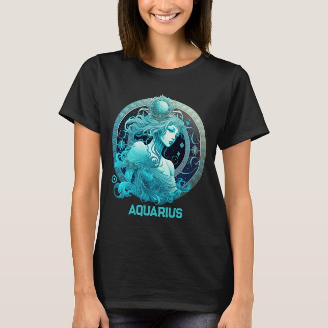 T-shirt Aquarius Zodiac Astrologie Personnalisé Anniversai (Devant)