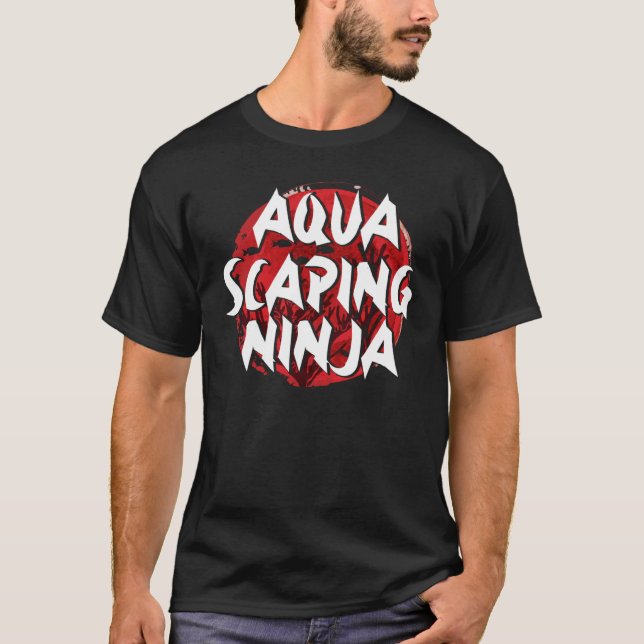 T-shirt Aquascapage Ninja Aquarium Poisson Pêche de réserv (Devant)