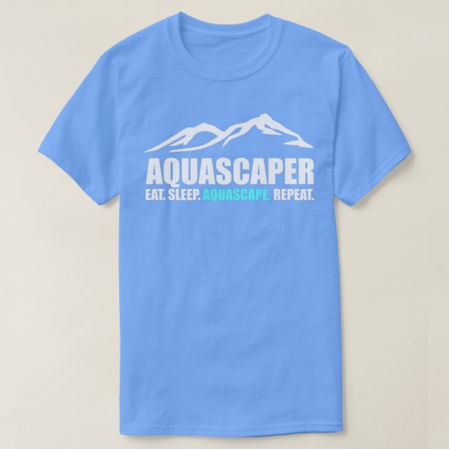 T-shirt Aquascaper Manger Sleep Aquascape Répéter cadeau (Design devant)
