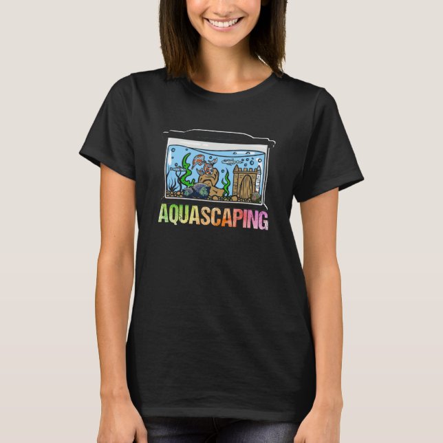 T-shirt Aquascaping Fish Tank Aquarium Fishkeeping Fishkee (Devant)