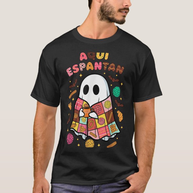 T-shirt Aqui Espantan Dia De Muertos Espagne Mexique Hallo (Devant)