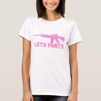 T-shirt AR15 rose laisse la partie