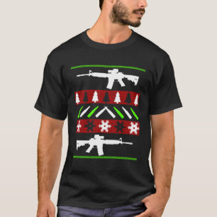 T-shirt Ar-15 Rifle laide pull de Noël - Drôle Gun Lon