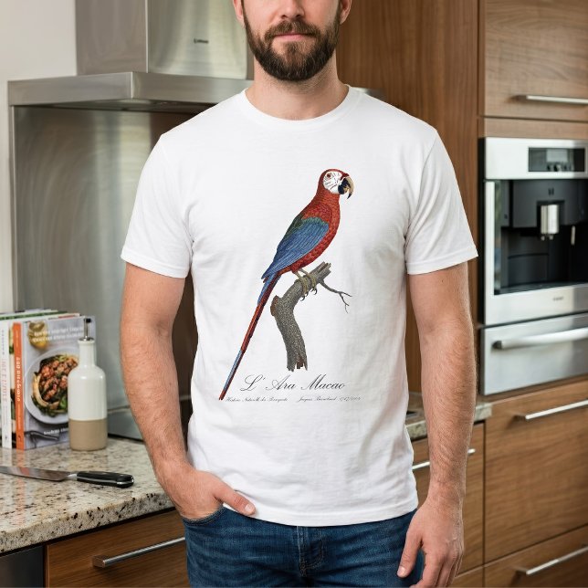 T-shirt Ara chloroptère (Red-and-green Macaw, Ara chloropterus. Men Basic White T-Shirt)