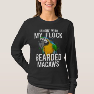 T-shirt Ara Oiseau Perroquet Se Baladant avec ma Tribu Bar