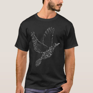 T-shirt Arabe Maghrebi calligraphie andalouse Dove Pigeon