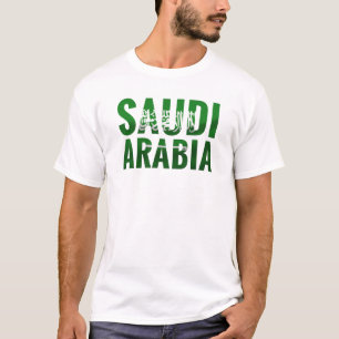 T-shirt Arabie Saoudite Drapeau en forme de drapeau en tan