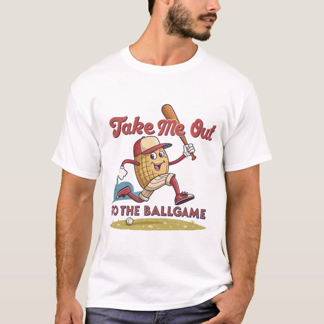 T-shirt Arachide à chaume : Amusants de baseball (Devant)
