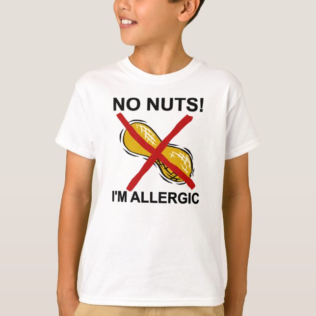 T-shirt Arachide NO Nuts Je suis Allergique (Devant)