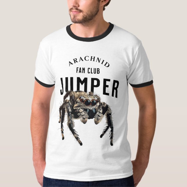 T-shirt Arachnid Fan Club Jumping Spider Dos Dos Homme (Devant)