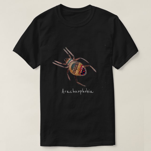 T-shirt Arachnophobie araignée slogan art arachnide mignon (Design devant)