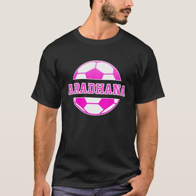 T-shirt Aradhana Nom Filles Football Jouer Football Sports (Devant)