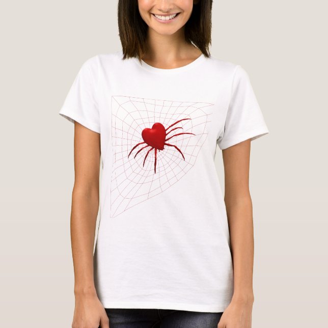 T-shirt Araignée des Coeurs rouges (Devant)
