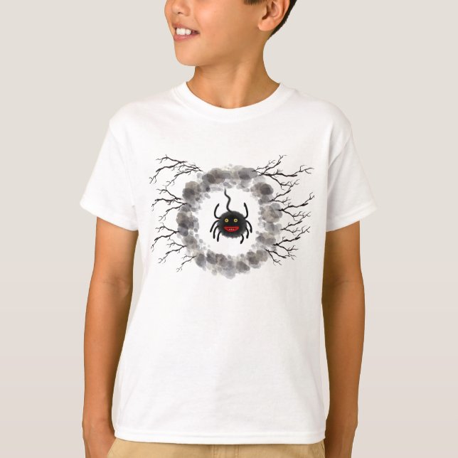T-shirt Araignée d'Halloween (Devant)
