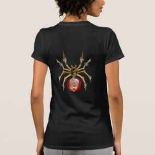 T-shirt Araignée en vapeur noire