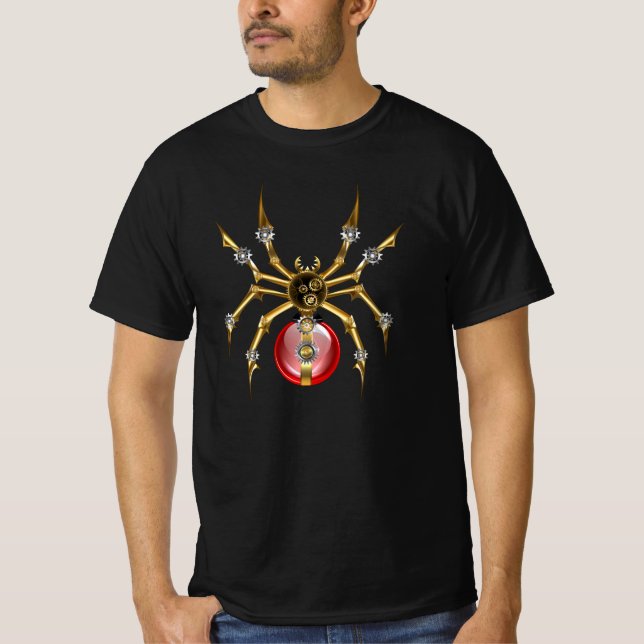 T-shirt Araignée en vapeur noire (Devant)