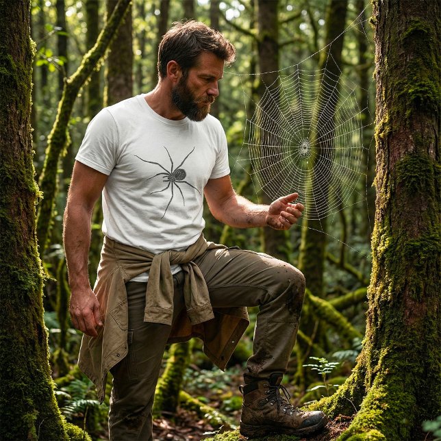 T-shirt Araignée noire à longues pattes arachnide effrayan (Créateur téléchargé)