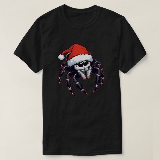T-shirt Araignée saut de Noël (Design devant)
