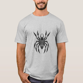 T-shirt Araignée tribale géométrique - Insecte noire minim