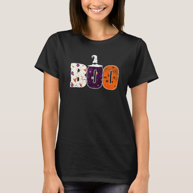 T-shirt Araignées Bouh Chapeau de Sorcière Halloween Araig (Devant)