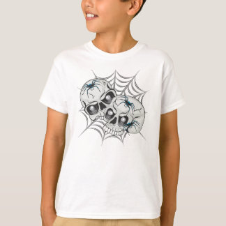 T-shirt araignées et crânes