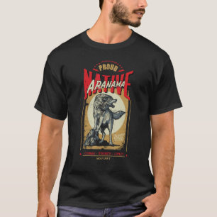 T-shirt Aranama Amérindien Né Wolf Spirit Re