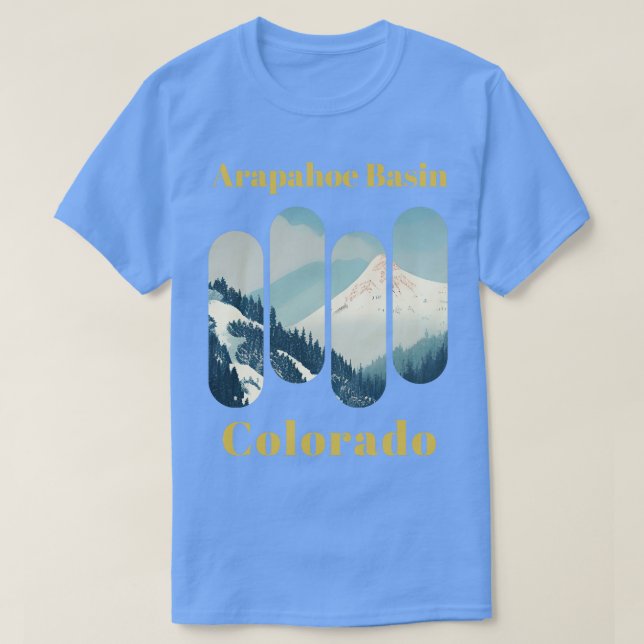 T-shirt Arapahoe Basin ski Colorado 6 (Design devant)