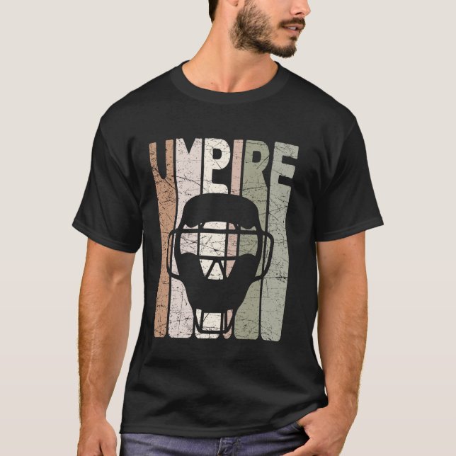 T-shirt Arbitre Baseball Vintage Arbitre Rétro (Devant)