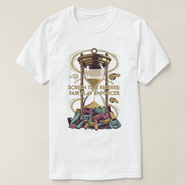 T-Shirt Arbitre du Temps d'Écran, Garant d'un Jeu  (Design devant)