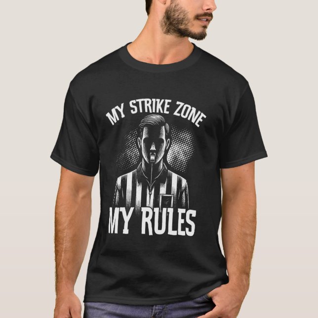 T-shirt Arbitre Ma Zone de Strike Design Pour Hommes Arbit (Devant)