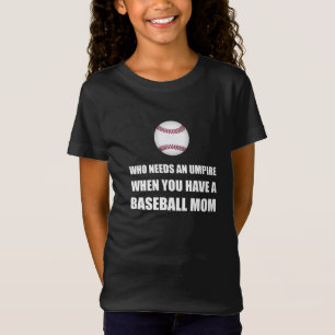 T-Shirt Arbitrez quand maman de base-ball