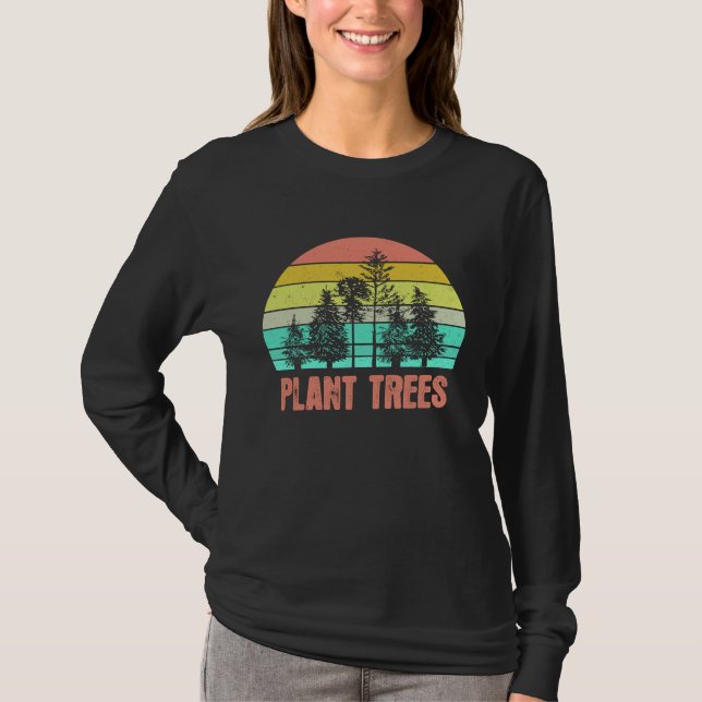 T-shirt Arbor Day 2021 Plant Trees Retro Earth Climate Cha (Devant)