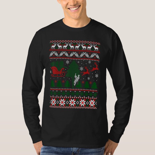 T-shirt Arborist Ugly Christmas Sweater (Devant)