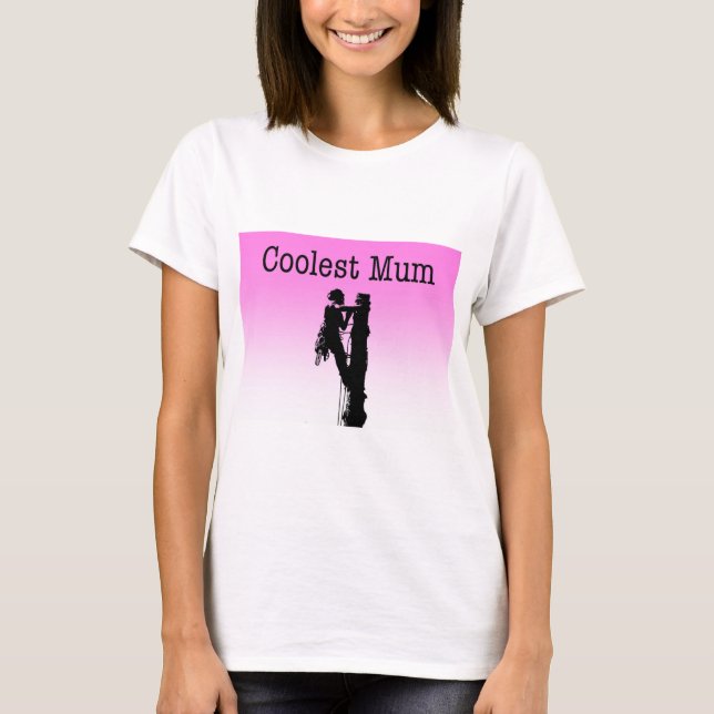 T-shirt Arboriste Chainsaw maman (Devant)