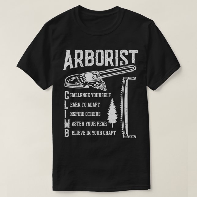 T-shirt Arboriste Grimpe de bois (Design devant)