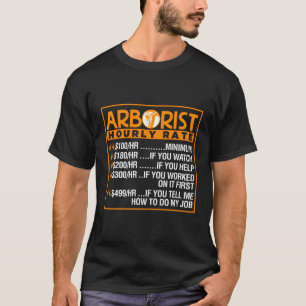 T-shirt Arboriste Horaire Note Arboriste