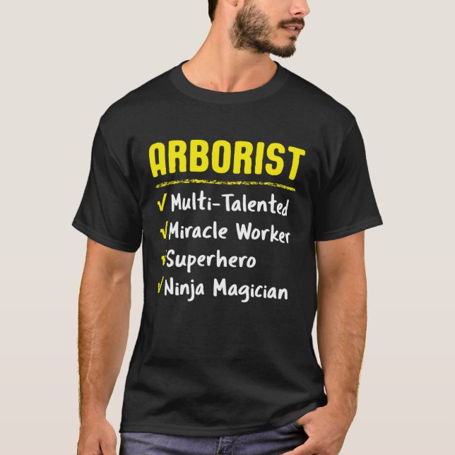 T-shirt Arboriste Miracle Worker Superhero Ninja Tree (Devant)