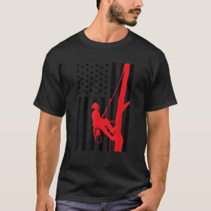 T-shirt Arboriste Patriotique Cadeau dévêtu Drapeau Améric