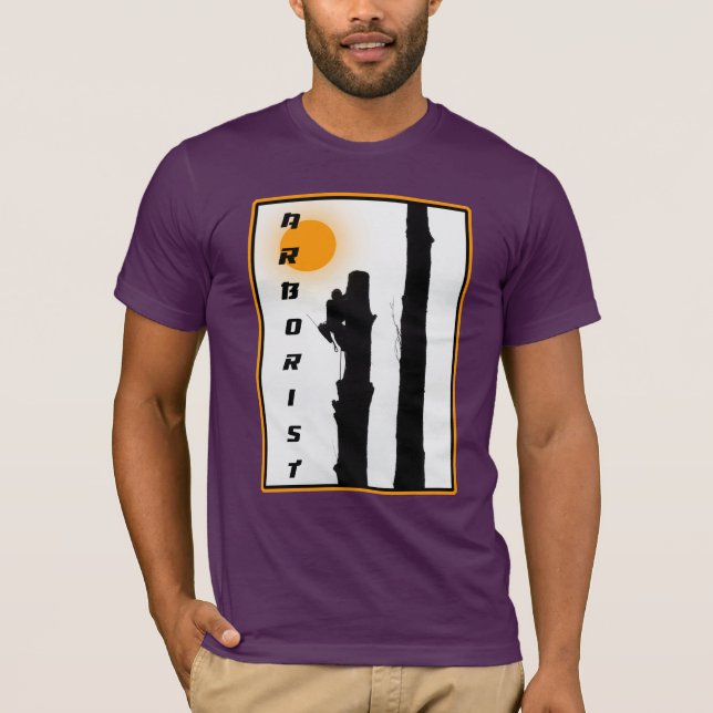 T-shirt Arborists : Monteur de silhouette solaire (Devant)