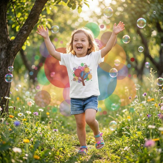 T-shirt Arbre à bulles colorées (Créateur téléchargé)