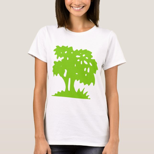 T-shirt Arbre à dessin - Martian Green (Devant)
