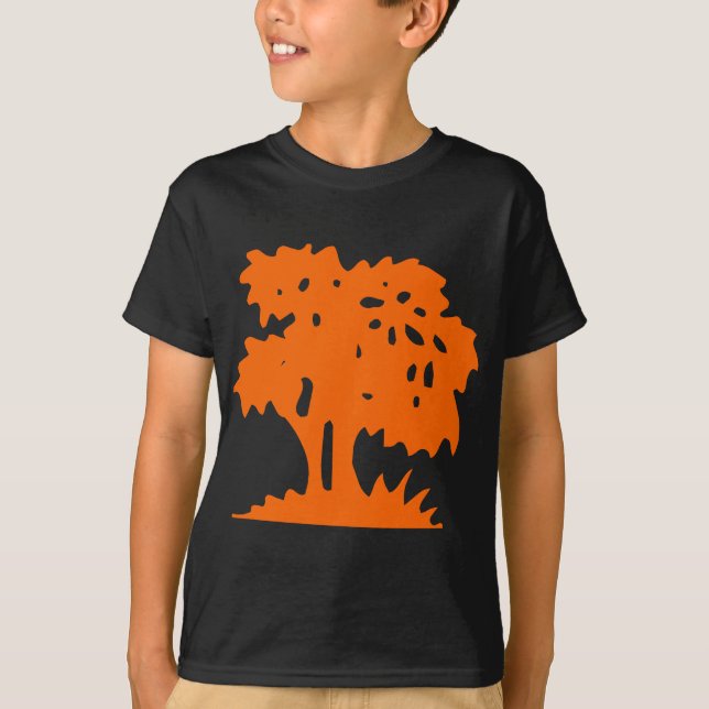 T-shirt Arbre à dessin - Orange (Devant)